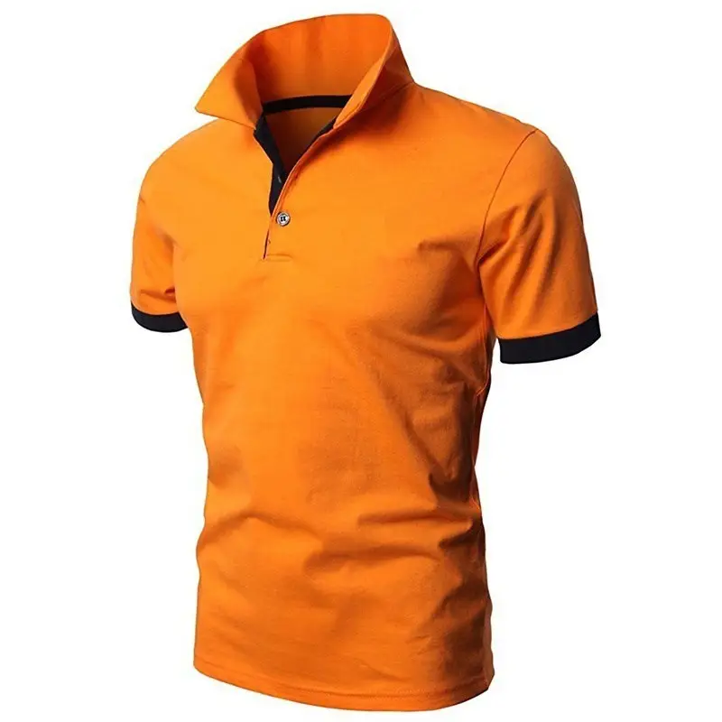 Men's White Polo Shirt with Black Trim — feature 8