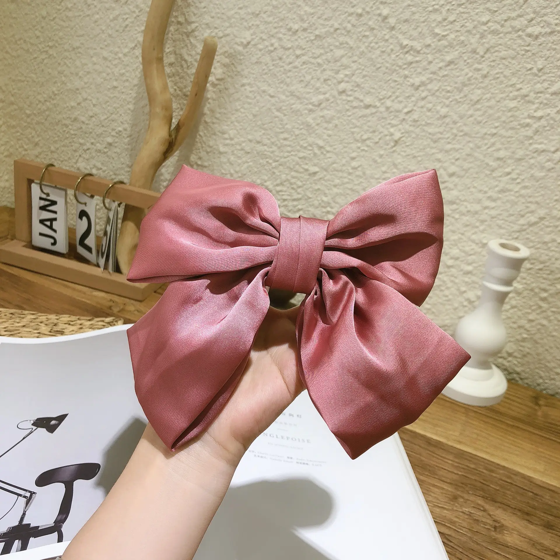 Red Japanese Hairpin Bow Hair Clip for Girls