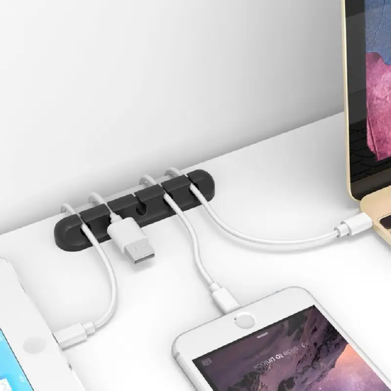 Earphone Charging Cable Clip, Cable Holder, Wire Organizer, Silicone Organizer, Data Cable Organizer, Silicone Perforated