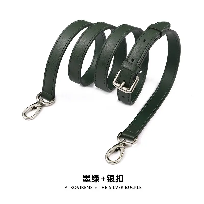 A- 1 plain dark green silver buckle (153#)