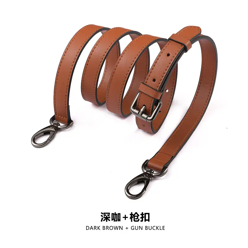 A- 1 plain dark brown gun buckle (153#)