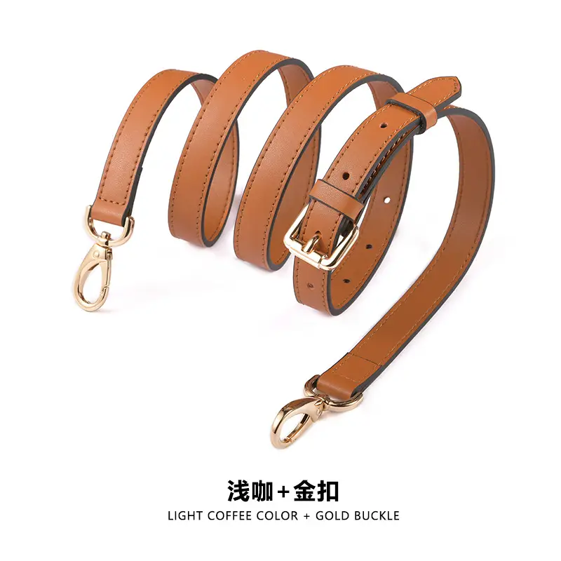 A- 1 plain light brown gold buckle (153#)