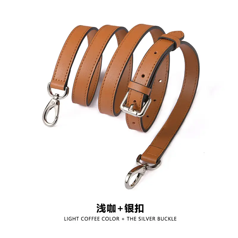 A- 1 plain light brown silver buckle (153#)