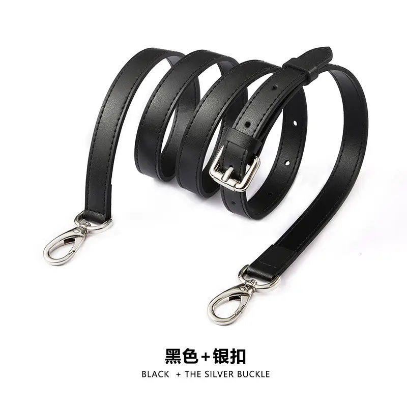 A- 1 plain black silver buckle (153#)