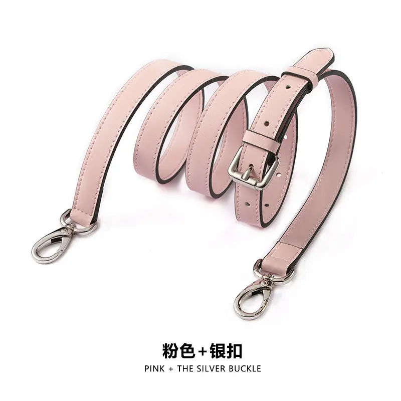 A- 1 plain pink silver buckle (153#)