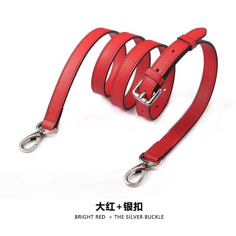 A- 1 plain big red silver buckle (153#)