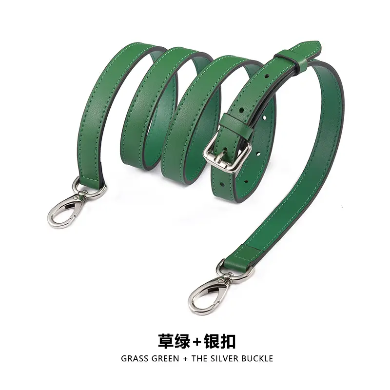 A- 1 plain grass green silver buckle (153#)