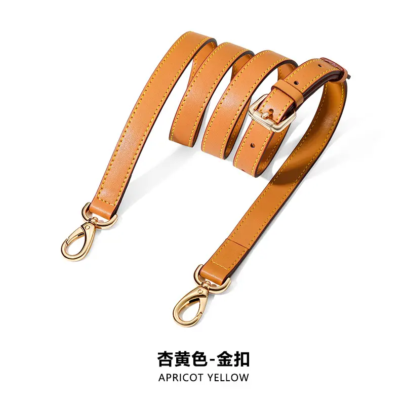 Black Leather Crossbody Strap with Gold Buckle - Image 151