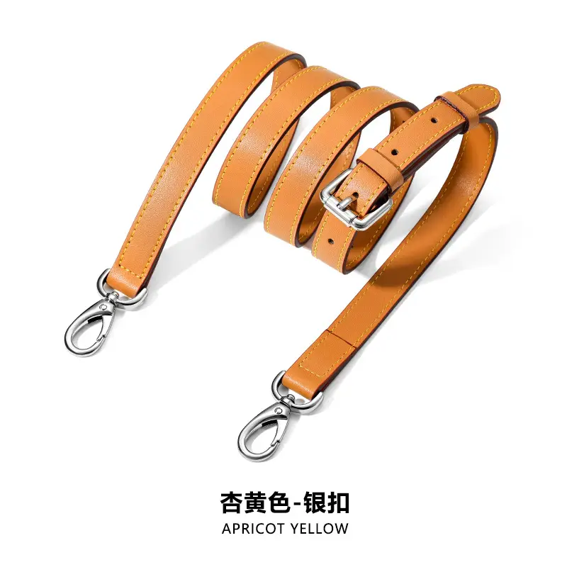 Black Leather Crossbody Strap with Gold Buckle - Image 152