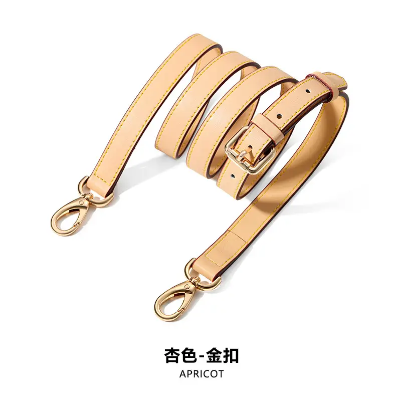 Black Leather Crossbody Strap with Gold Buckle - Image 153