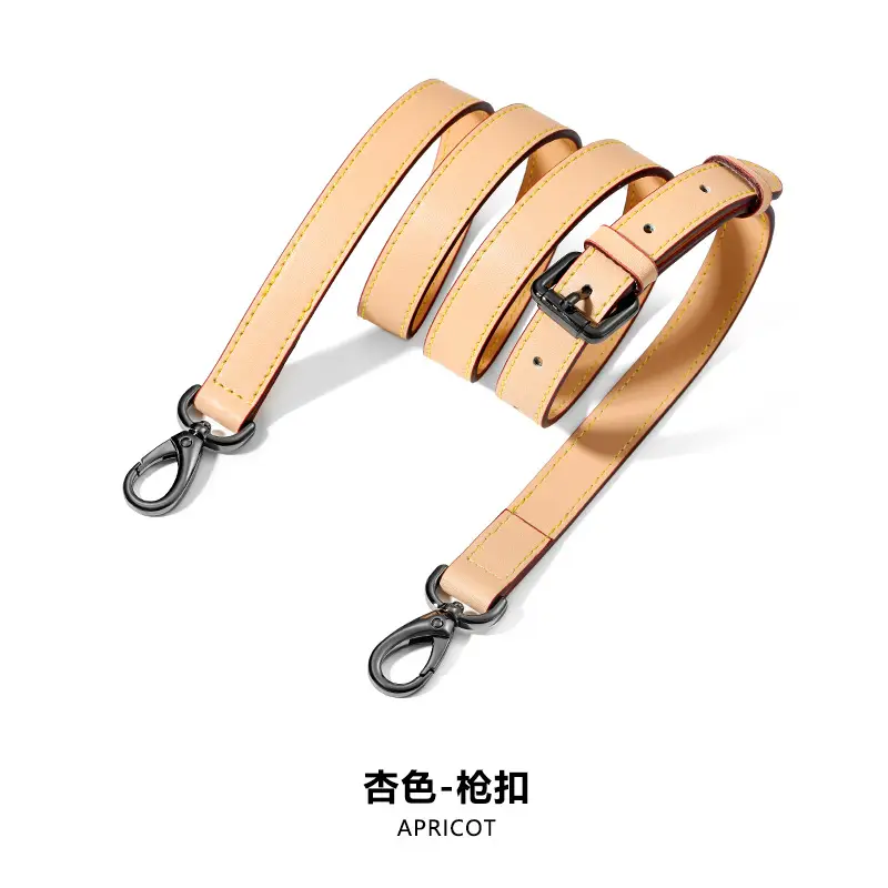 Black Leather Crossbody Strap with Gold Buckle - Image 155