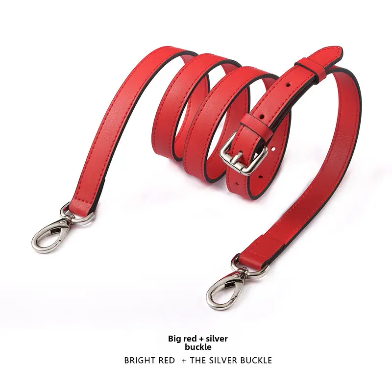Black Leather Crossbody Strap with Gold Buckle - Image 107