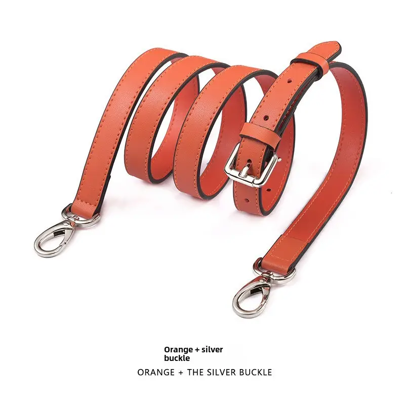 Black Leather Crossbody Strap with Gold Buckle - Image 143