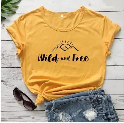 Wild and Free Grey T-Shirt Short Sleeve - Image 4