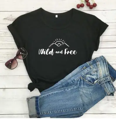 Wild and Free Grey T-Shirt Short Sleeve - Image 2