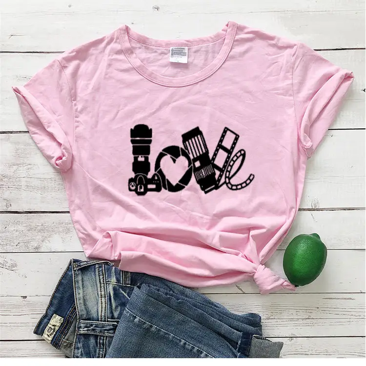 Yellow Graphic T-Shirt with Heart, Mic, Brush Design - Image 5