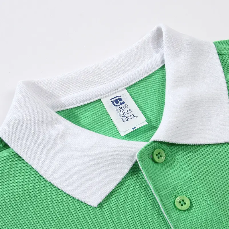 2020 Summer Blue Polo T-Shirt with White Collar - Image 10