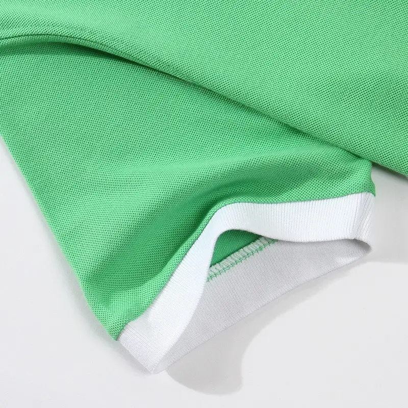 2020 Summer Blue Polo T-Shirt with White Collar - Image 11