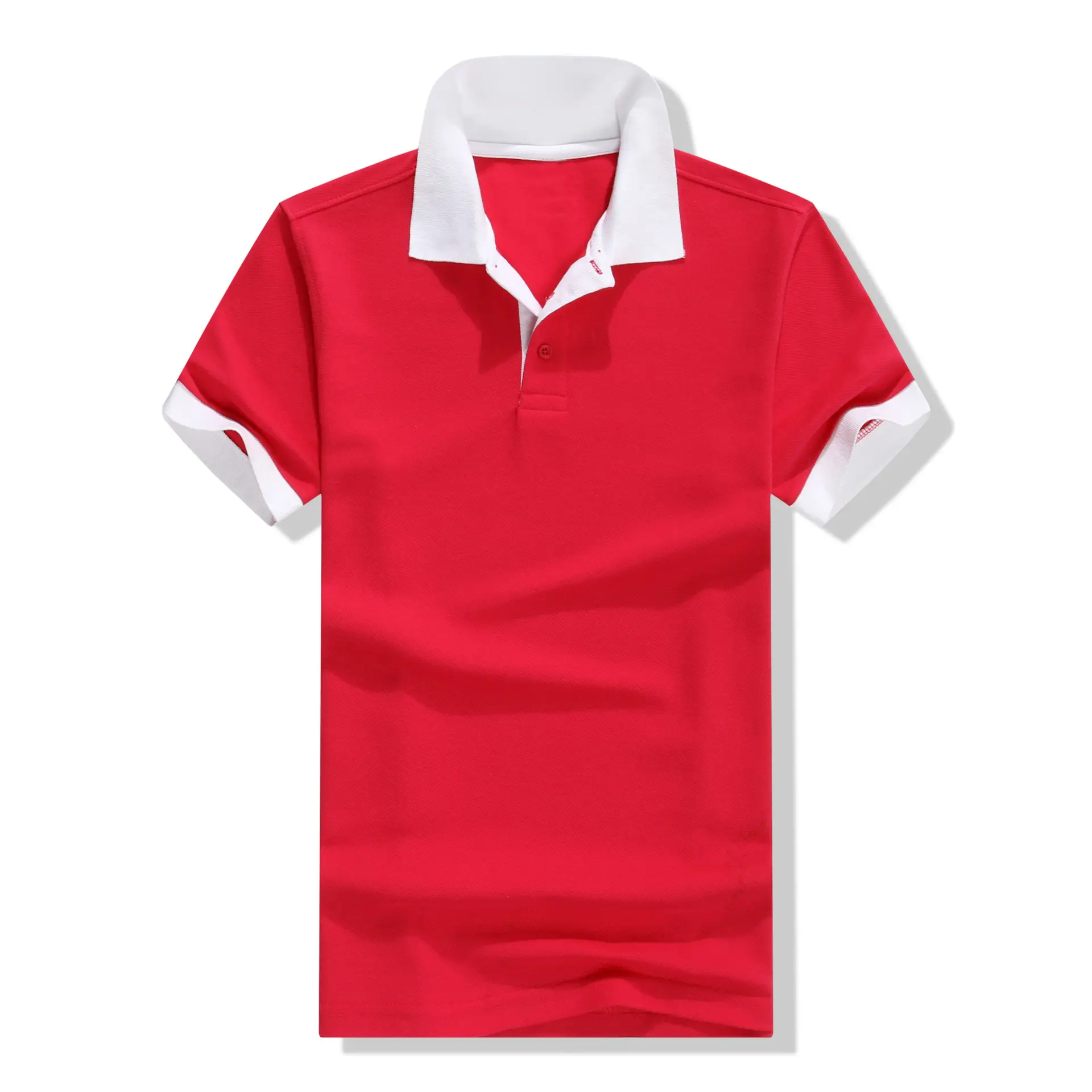 2020 Summer Blue Polo T-Shirt with White Collar - Image 2