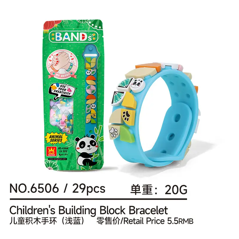 Children's Building Block Bracelet Pink 20G - Image 6