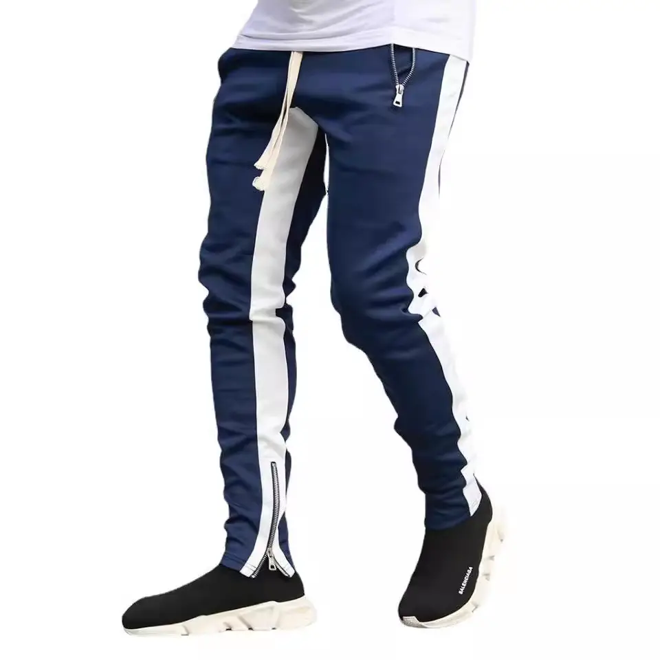 European Red Black Track Pants with Low Zipper - Image 11