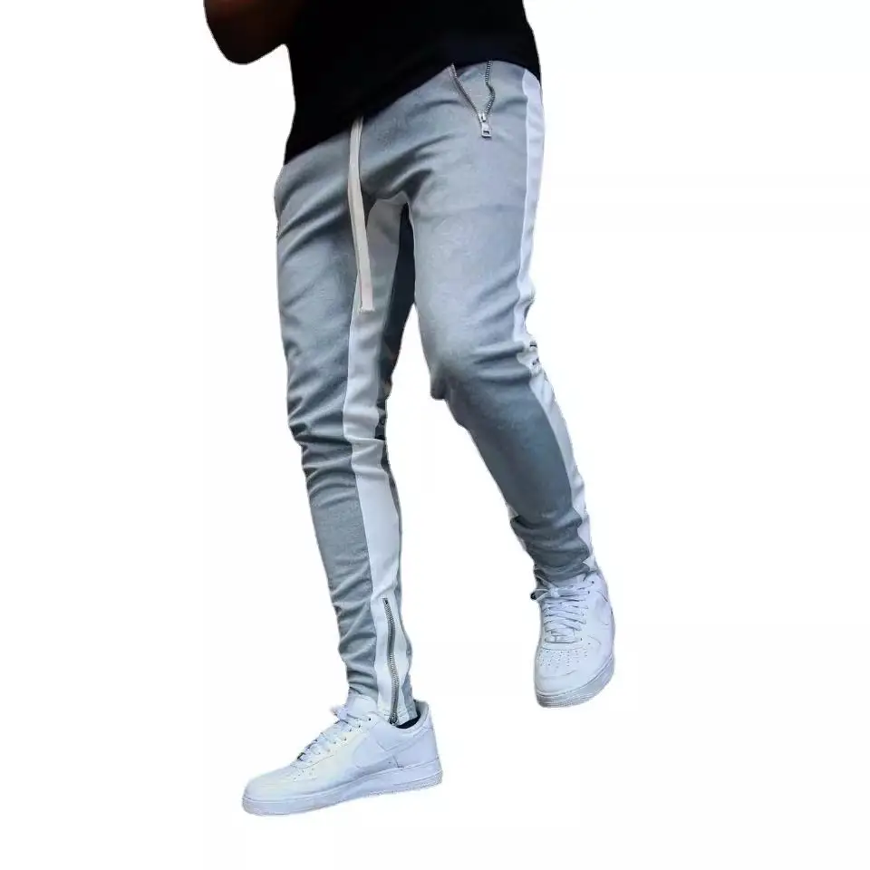 European Red Black Track Pants with Low Zipper - Image 12