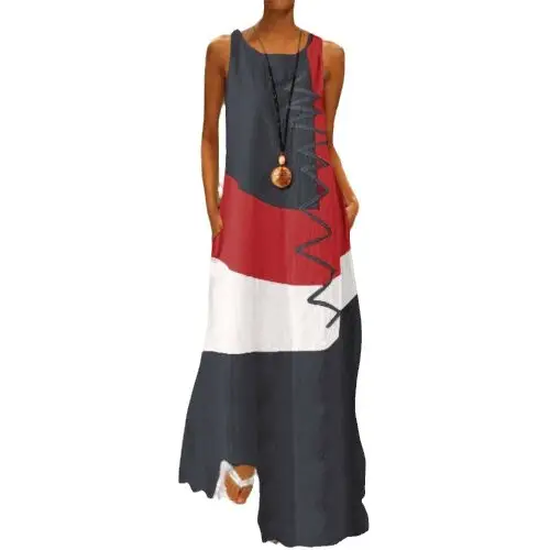 AliExpress New Women V-Neck Sleeveless Printed V-Neck Dress - Image 9