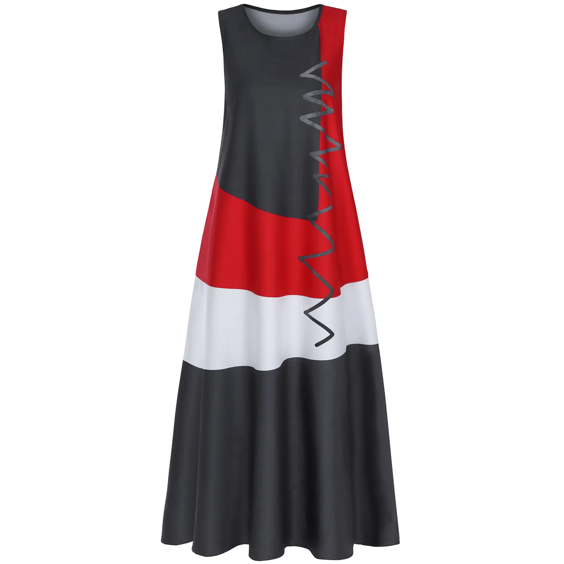 AliExpress New Women V-Neck Sleeveless Printed V-Neck Dress — feature 15