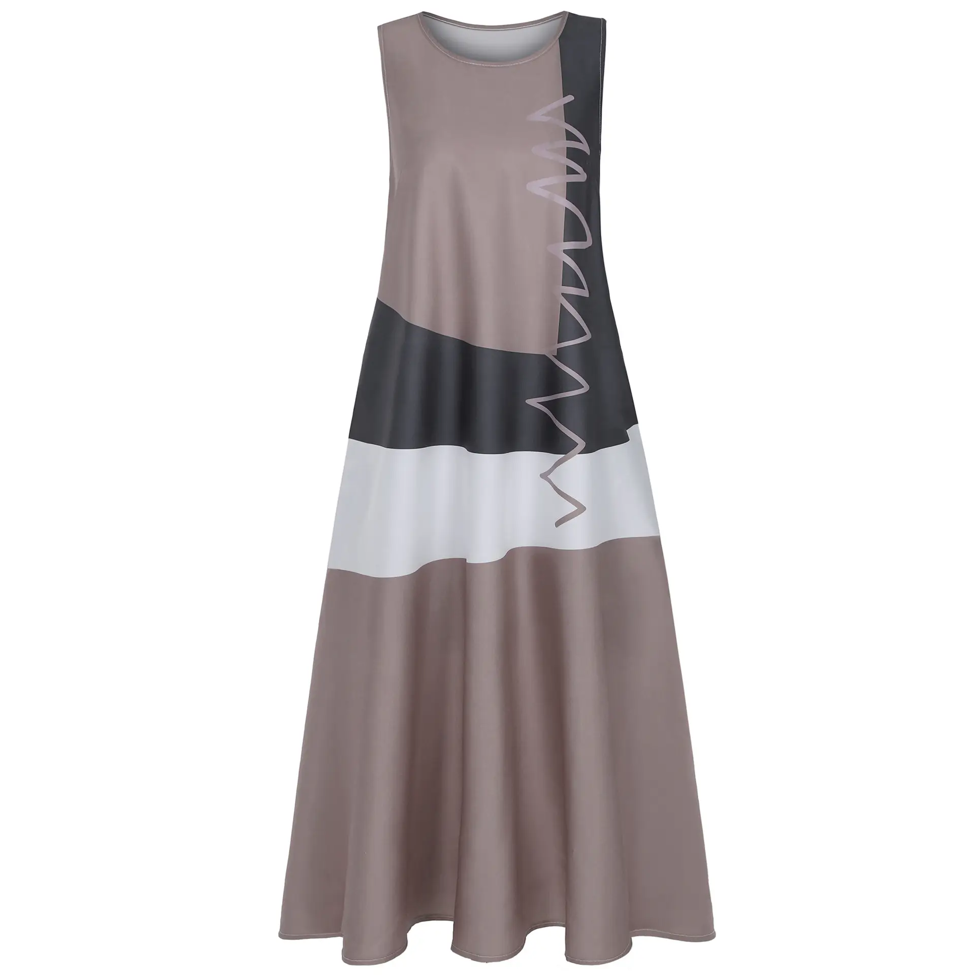 AliExpress New Women V-Neck Sleeveless Printed V-Neck Dress — feature 21