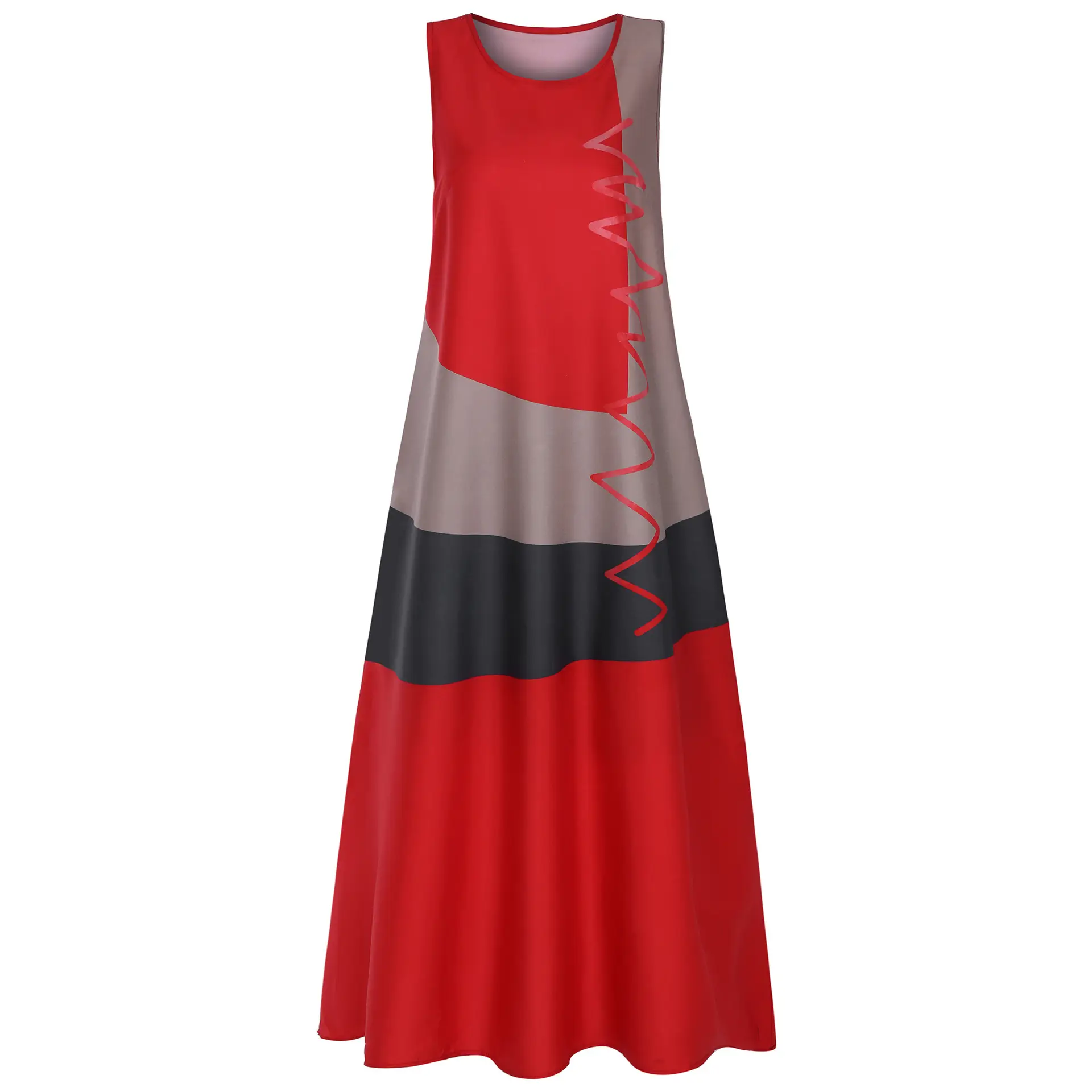 AliExpress New Women V-Neck Sleeveless Printed V-Neck Dress — feature 9