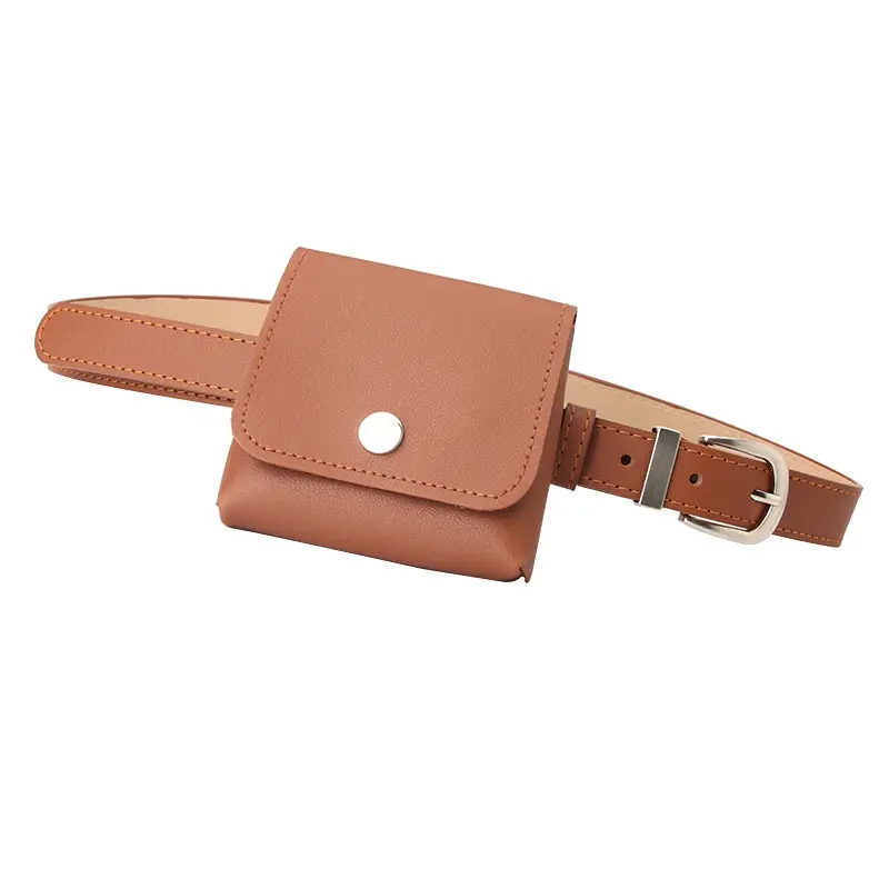 New Women's Detachable Waist Bag Belt Brown - Image 9