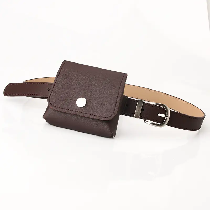 New Women's Detachable Waist Bag Belt Brown - Image 3