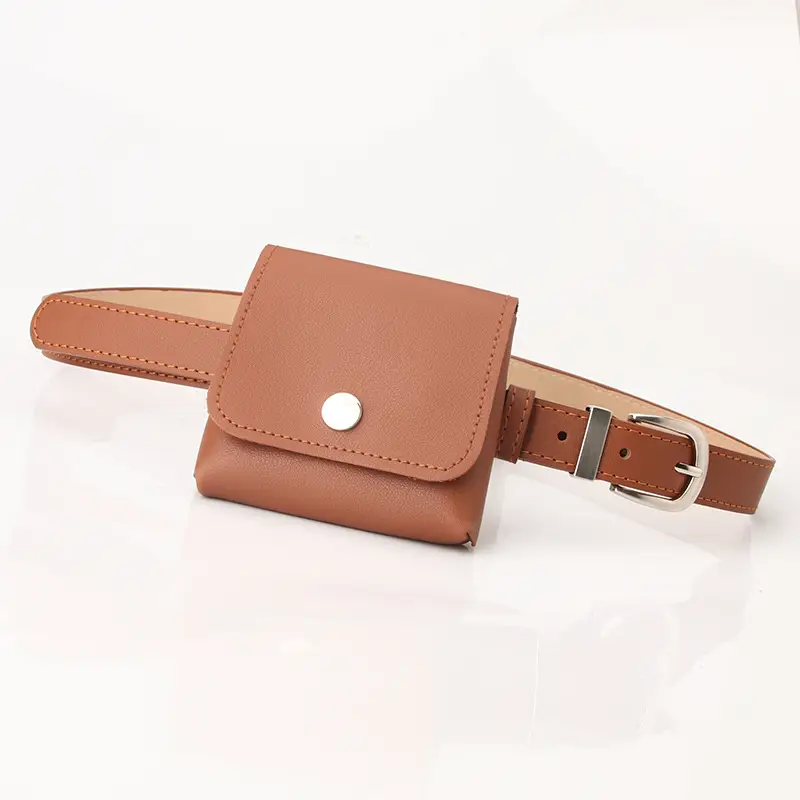 New Women's Detachable Waist Bag Belt Brown - Image 4