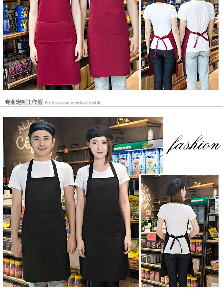 Supermarket Restaurant Apron Brown Waterproof Printed — feature 15