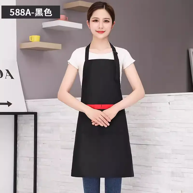Supermarket Restaurant Apron Brown Waterproof Printed - Image 18