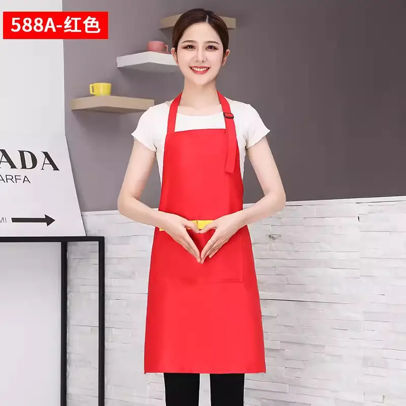 Supermarket Restaurant Apron Brown Waterproof Printed - Image 19