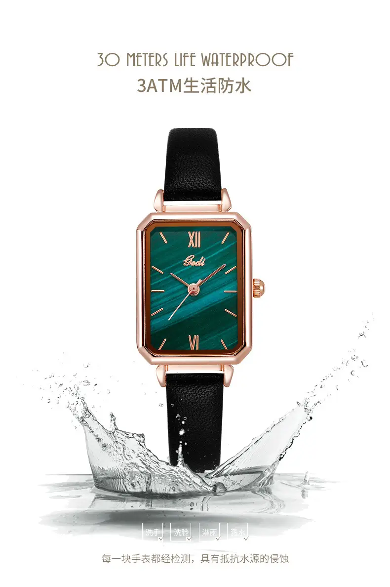 Goldie British Style Ladies Watch with Malachite Dial — feature 15