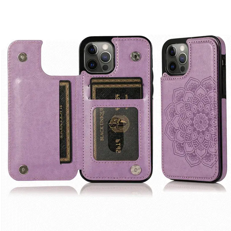 Mandala Embossed Leather Phone Case Pink 17 Pro - Image 6