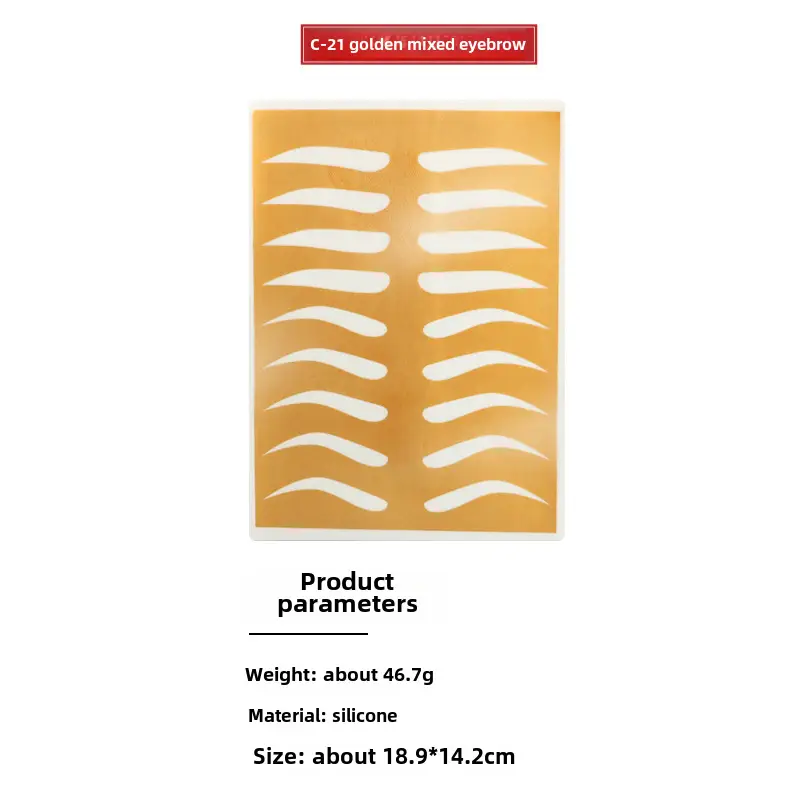 Silicone Eye Lip Tattoo Brow Fake Eyebrow Contact Lens Line - Image 39