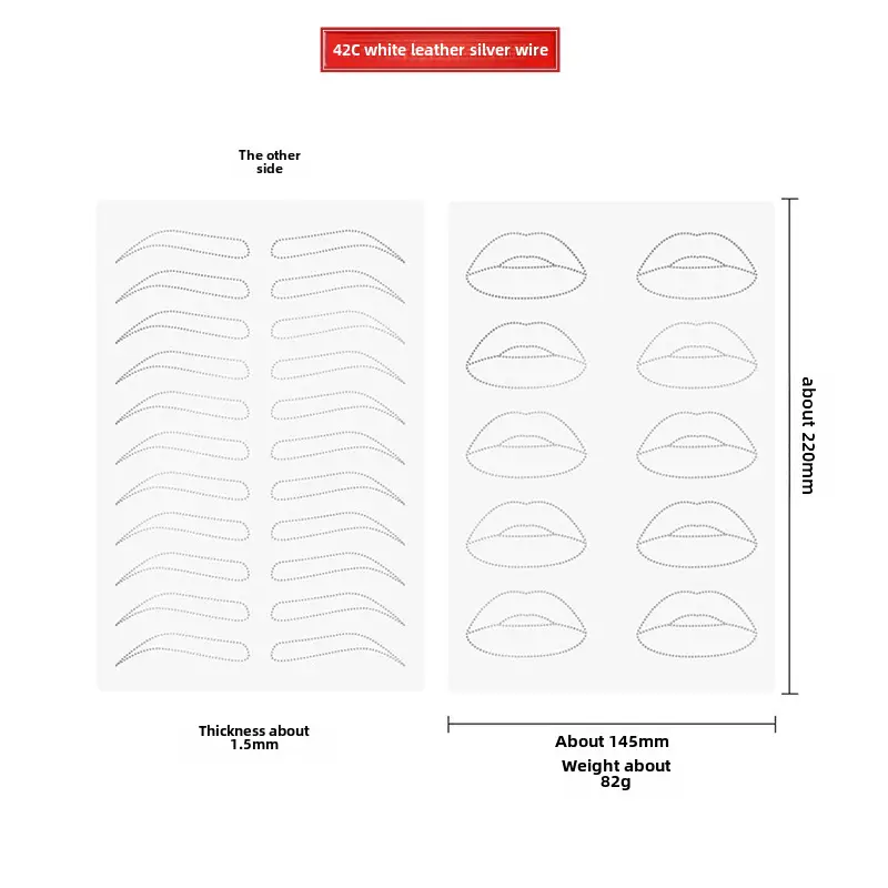Silicone Eye Lip Tattoo Brow Fake Eyebrow Contact Lens Line - Image 54