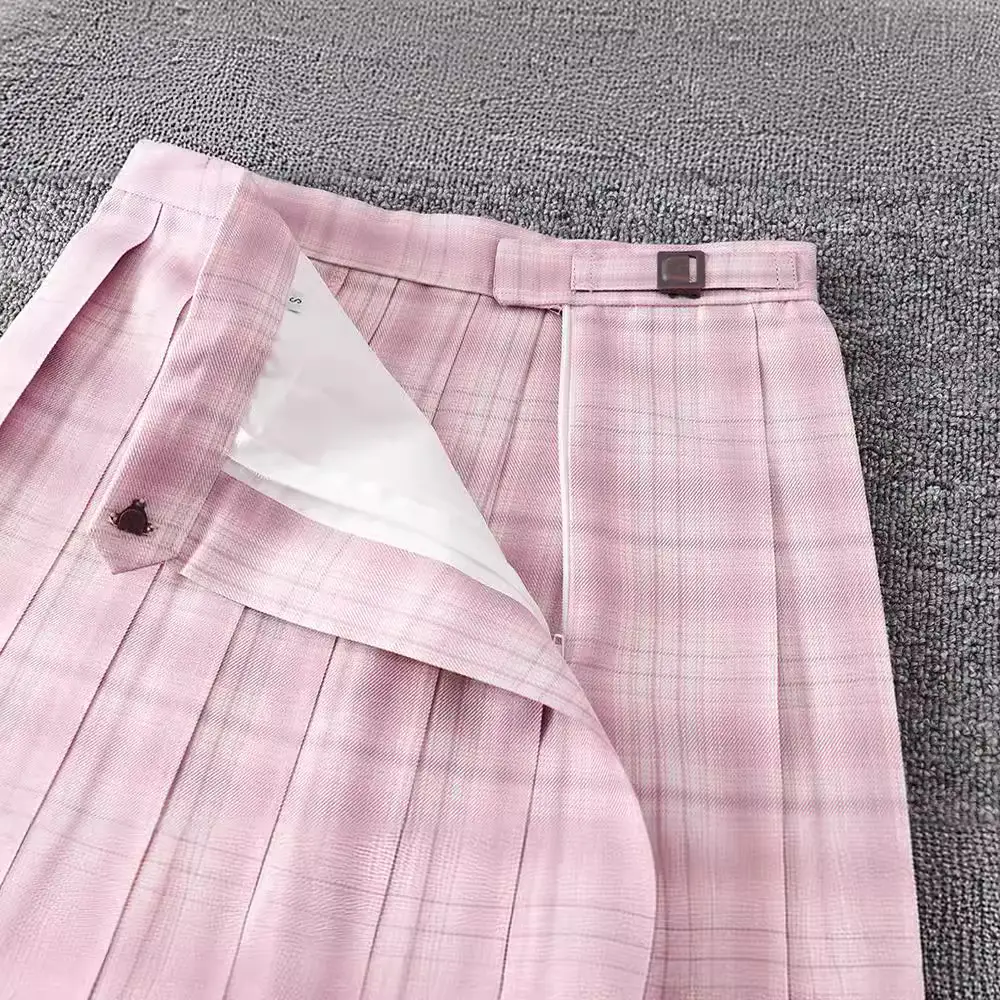 Pink Plaid Bow Headband for Girls School Uniform - Image 9