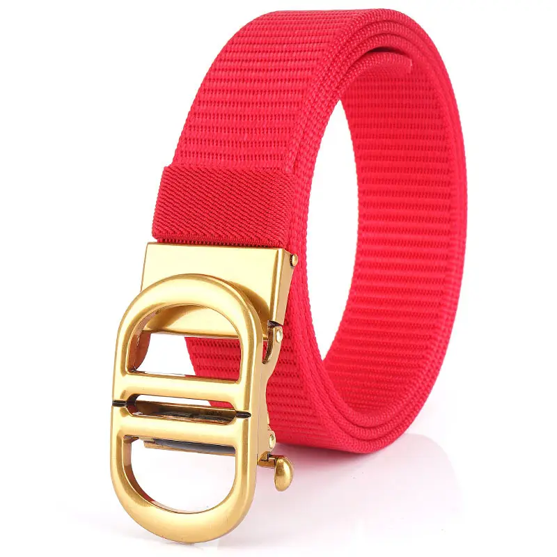 Men Black Automatic Buckle Belt with Gold Clasp - Image 8