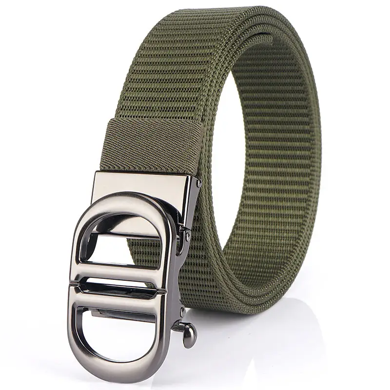 Men Black Automatic Buckle Belt with Gold Clasp - Image 10