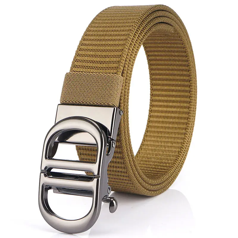 Men Black Automatic Buckle Belt with Gold Clasp - Image 11