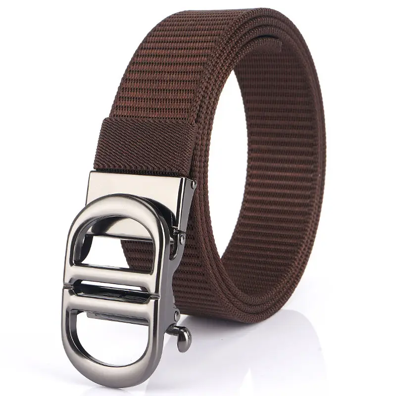 Men Black Automatic Buckle Belt with Gold Clasp - Image 14