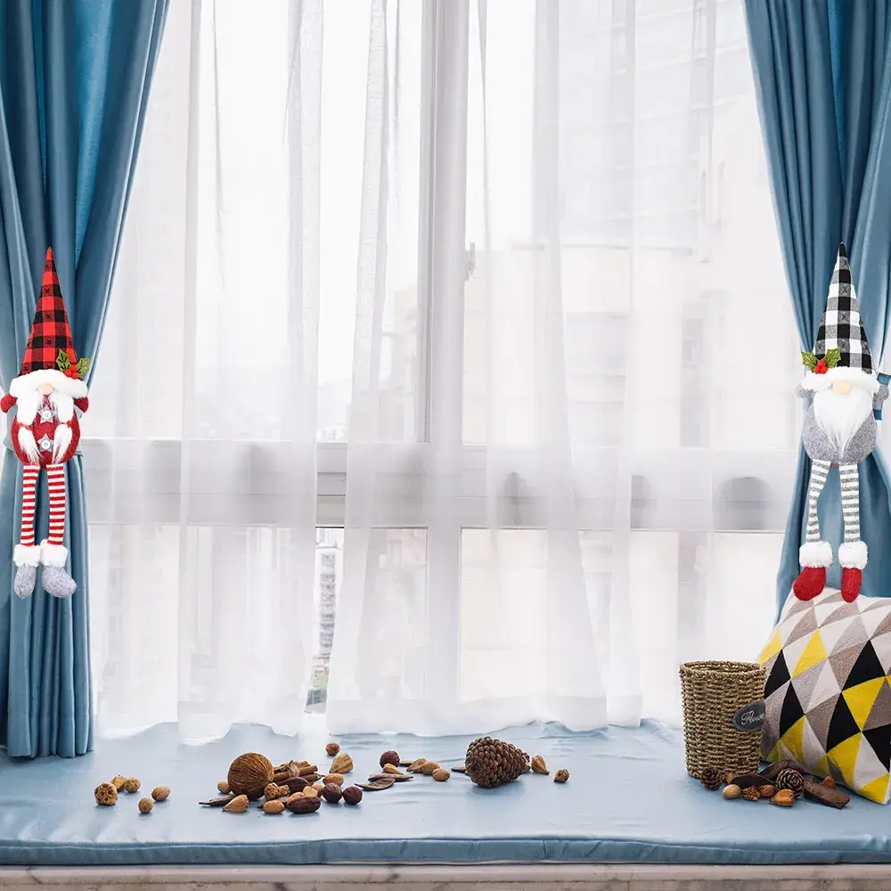 Haobei Christmas Doll with Red Plaid Hat