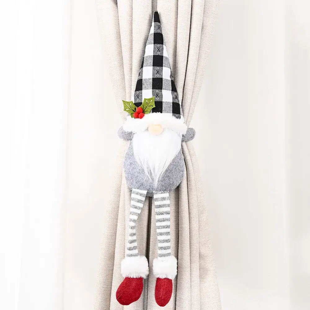 Haobei Christmas Doll with Red Plaid Hat