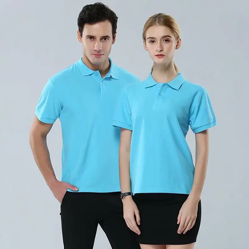 Blue Polo Shirt for Men Women Corporate Cultural Business Wear - Image 11