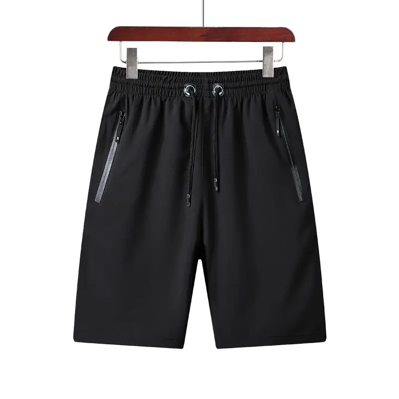 Men's Grey Zipper Shorts Quick-Drying Loose Breathable - Image 8