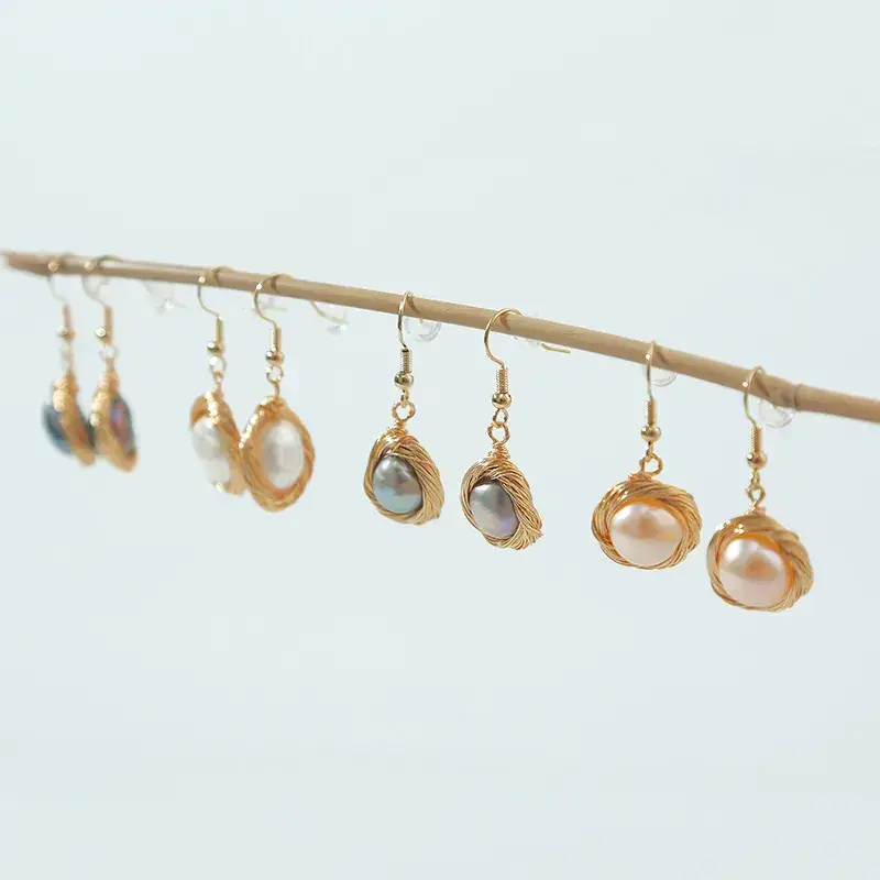 Freshwater Pearl Baroque Earrings S925 Silver - Image 5